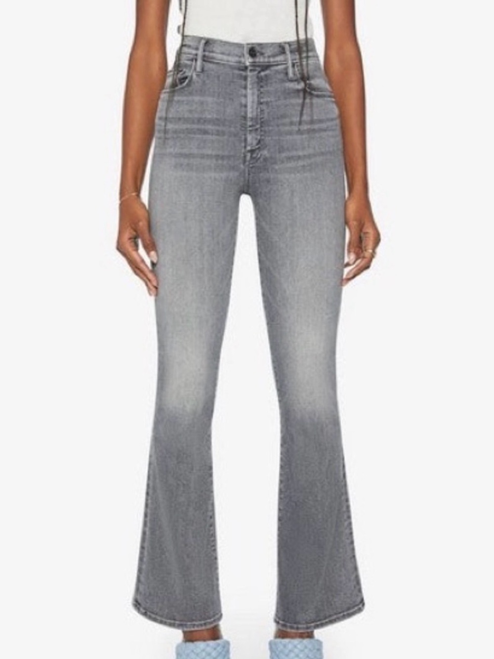 MOTHER Dark Gray High Waisted “WEEKENDER SKIMP” In Northern Lights. Size 31